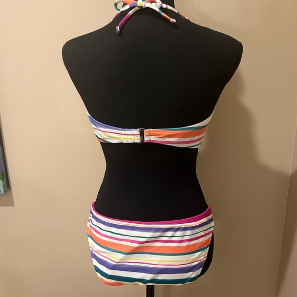Kona Sol Colorful Striped Bikini Set, Medium - Picture 3 of 10